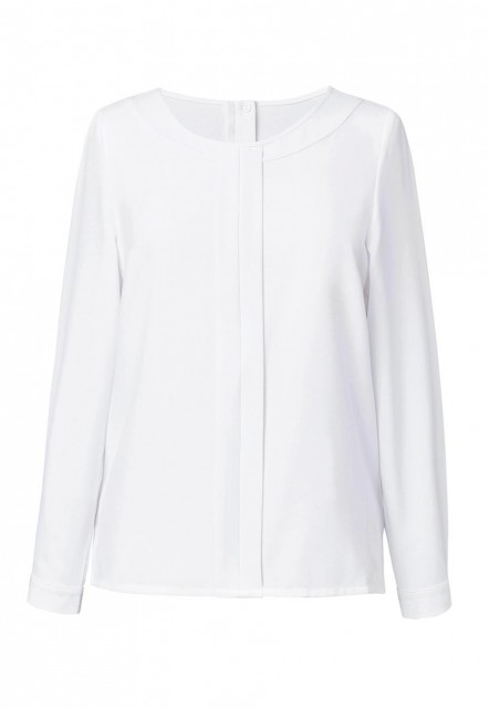 Ladies - Riola L/S Crepe Blouse White