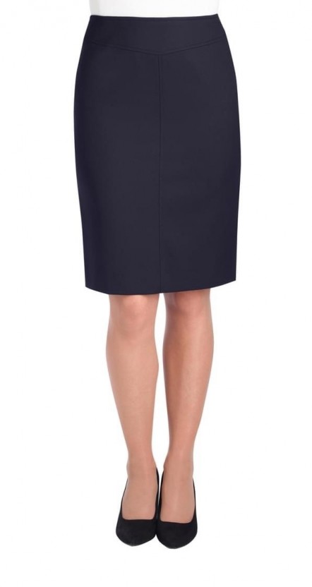 Ladies Juliet Straight Skirt - Navy